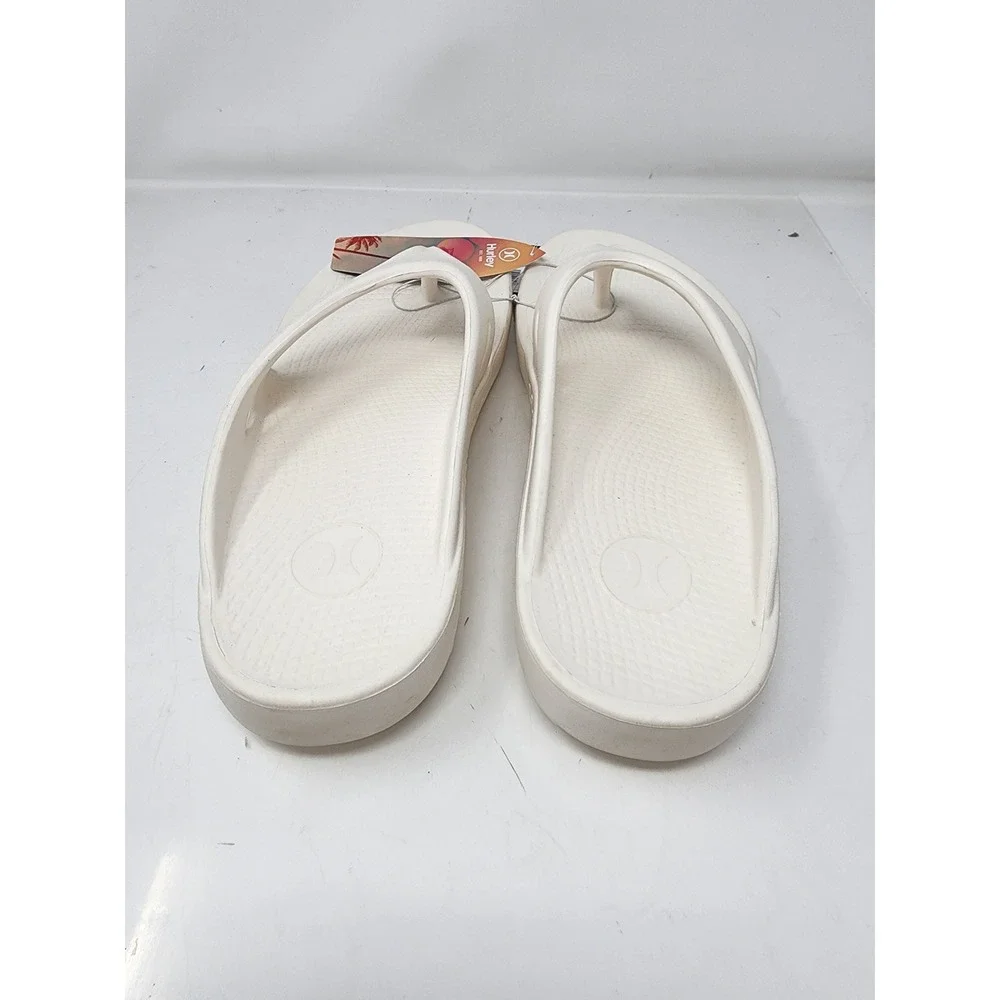 Hurley Mens Injection Flip‎ Flop Sandals Cream White Size 13 HFS0140-270 NEW